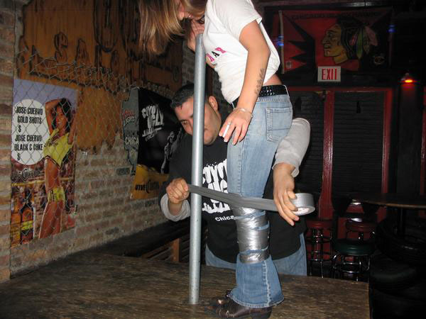 Cristina getting taped